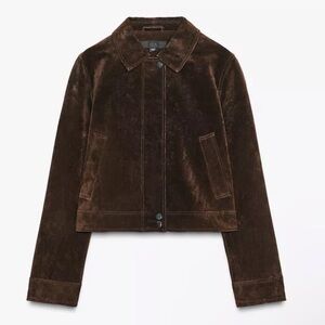 NWT Zara real leather suede Jacket